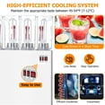 thumbnail image 6 of Commercial Beverage Dispenser, 4 Tanks 10.56 Gallon 40L CommercialJu-iceDispenser, 10 Liter Per Tank, 380W Stainless Steel Food Grade Ice Tea Drink Dispenser with Thermostat Controller, 6 of 7