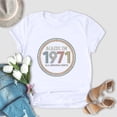 thumbnail image 1 of CHGBMOK Hauts Grande Taille pour Femmes, Mode Décontractée, Blouse à Manches Courtes et Col Rond, Imprimé Lettre, Été, Plage, en Liquidation, 1 of 3
