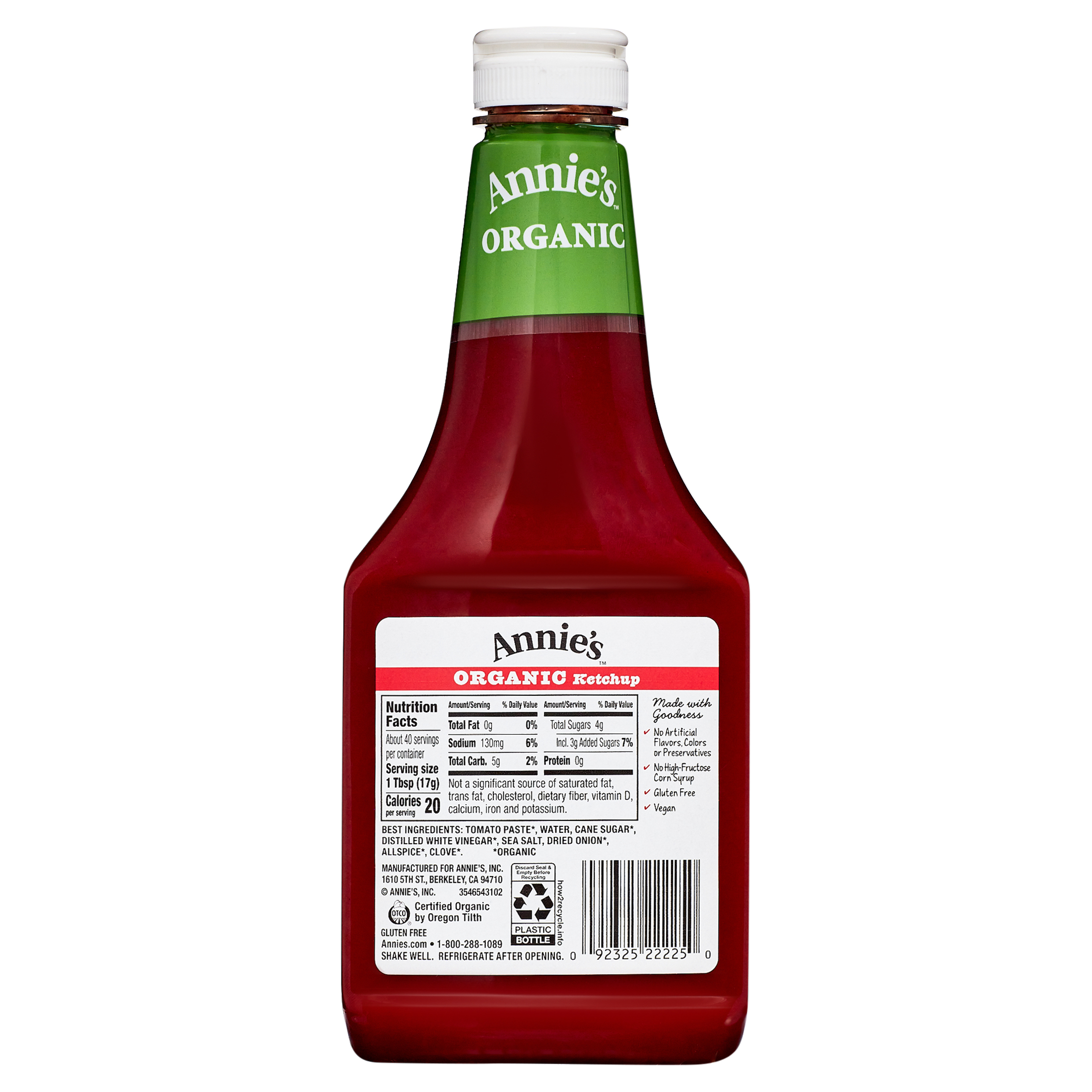 Annie's Organic Ketchup, Gluten Free & USDA Certified Organic, 24 oz. - image 5 of 6