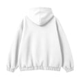 thumbnail image 3 of QUNYINEY Zip Up Hoodies for Women Plus Size Fall White Sweatshirt Long Sleeve Casual Hooded with Pocket Loose Fit Women's Sweatshirt S-2XL, 3 of 4