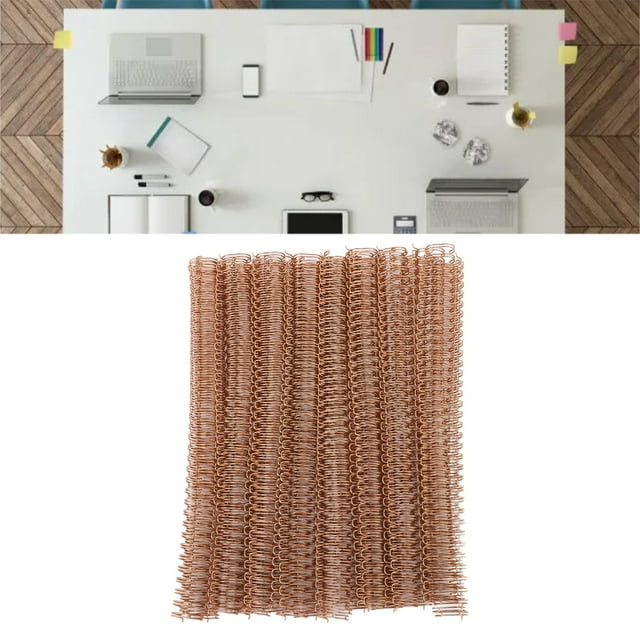 100Pcs 9/16 Inch Double Loop Binding Spines Wire, 120 Sheet Capacity 3:1 Pitch 34 Double Loops A4 Size Wire Binding Systems