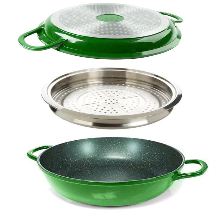 Curtis Stone DuraPan Nonstick 12 Multipurpose Deep Pan with Lid 9