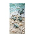 thumbnail image 2 of Sea Beach Towel, Super Fine Fiber Double-Sided Velvet, Quick Drying Bath Towel for Seaside Holiday, Travel Towel, Soft Beach Towel Fabric, 2 of 6