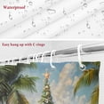 thumbnail image 6 of Christmas Shower Curtain Seashell Xmas Tree Bathroom Curtains with Hooks, Waterproof Fabric Beach Palm Tree Boat Cloud Bath Shower Curtains Set for Bathroom Bathtubs Xmas Decor 72x72 Inch, 6 of 9