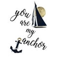 thumbnail image 2 of Pinto, Patricia 12x14 White Modern Wood Framed Museum Art Print Titled - You are my Anchor, 2 of 4