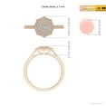 thumbnail image 4 of ANGARA Natural Pressure-Set Diamond Floral Engagement Ring in 14K Rose Gold for Women (Size-2.7mm| Color-K| Clarity-I3) | April Birthstone, Anniversary, Jewelry Gift for Women | Natural Diamond Ring, 4 of 8