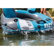 Intex: River Run 1 Pro - Teal - 55 Inflatable Tube, Floating Water Lounger, Phone Mount, Cup Holder, Storage Bag, Mesh Bottom, Backrest, 220lb Cap