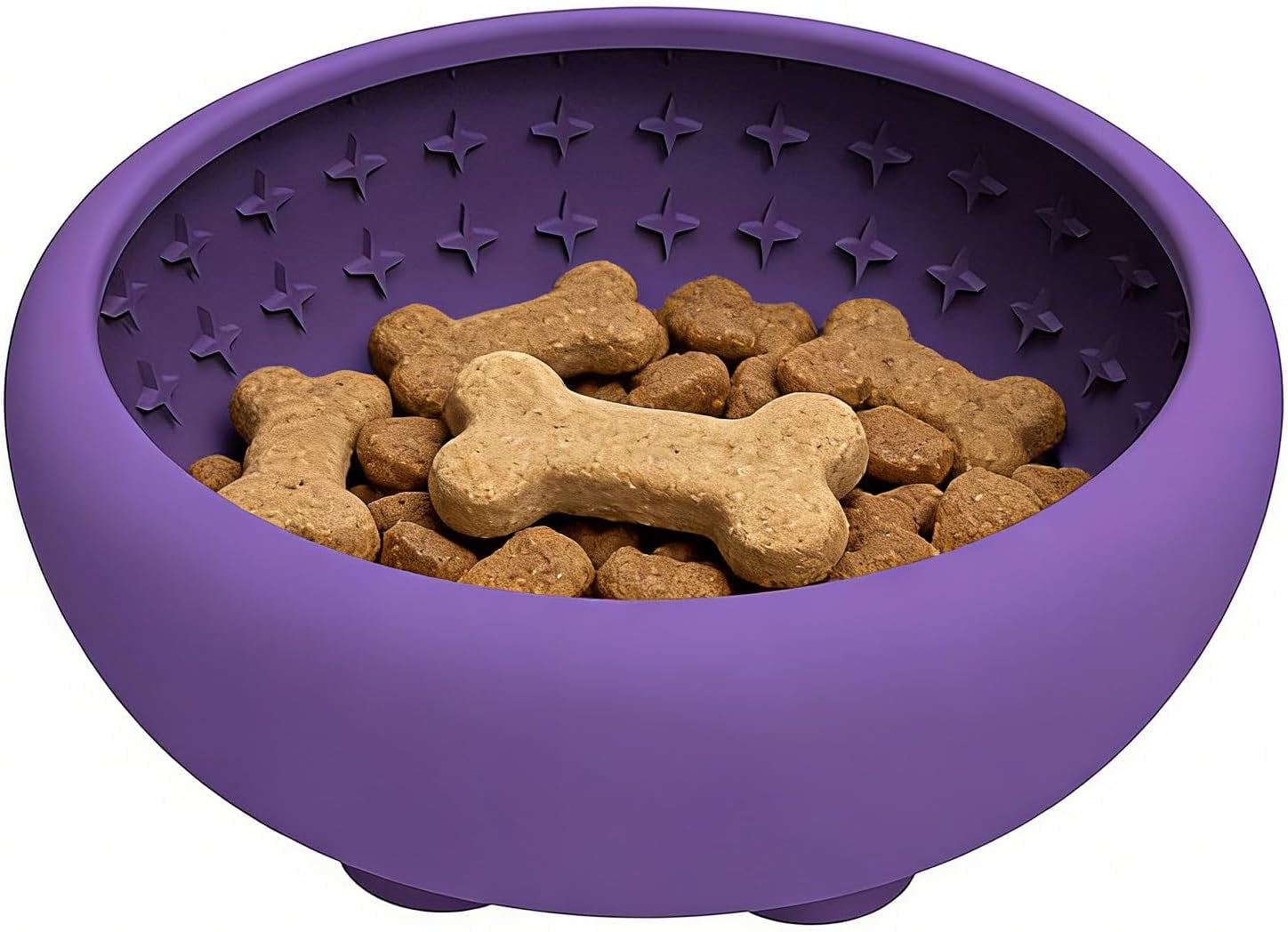 Silicone Slow Feed Licking Bowl, Anti-Choke, Suction Cup Base, Non-Slip, Easy Clean, for Dogs Cats