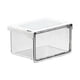thumbnail image 2 of Caja de almacenamiento colgante bajo el armario del baño, organizador transparente de cajones, contenedor impermeable de encimera de plástico blanco, pequeño/mediano/grande, 2 of 6