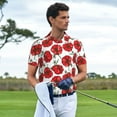 thumbnail image 6 of Balery Hand Drawn Tomatoes Printed Men’s Short Sleeve Polo Shirt, Midweight Men's Shirt,Golf Polo shirts -4X-Large, 6 of 9