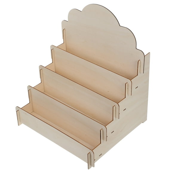 Soimiss Tabletop Acrylic Greeting Card Display Rack in Khaki for General Users 1Pack