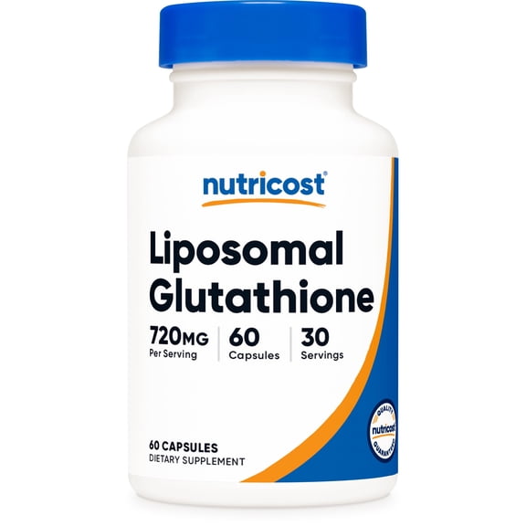 Nutricost Liposomal Glutathione Supplement 60 Capsules, 720 mg Per Serving - Vegan, GMO-Free, 30 Servings