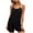 Black, variant on Women's Adjustable Strap Cami Short Pajama Set with Pockets, Soft Breathable Sleeveless Loungewear, Comfy Two Piece Sleepwear for Summer Wine,S