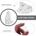 thumbnail image 3 of 8pcs Blinds Fixing Brackets Blinds Hooks Clear Plastic Valance Fixing Clips Blind Windows Tilt Hook For Home Shop, 3 of 5
