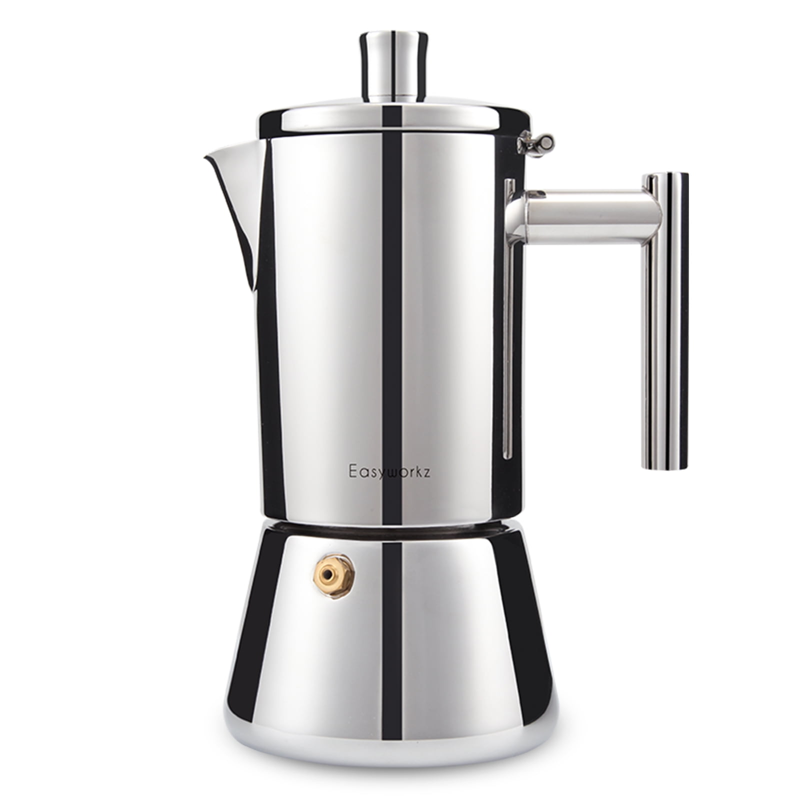 Easyworkz Diego 12 Cup Stovetop Espresso Maker Stainless Steel Italian
