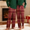 thumbnail image 2 of Men's Plaid Pajama Pants with Pockets & Drawstring Waist Straight Leg Lounge Bottoms Soft Sleepwear Funny Xmas Print Amusing Christmas Loungewear Casual Pajamas Novelty Sleepwear, 2 of 8