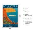 thumbnail image 2 of Corsica by Yacht (La Corse en Yacht) - Five Hours from Nice France - Vintage Ocean Liner Travel Poster by Sandy Hook c.1930s - Master Art Print (Unframed) 13in x 19in, 2 of 4