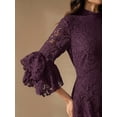 thumbnail image 6 of Purple Dress With High Neck And Ruffle Sleeve, 6 of 28