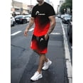thumbnail image 4 of Conjunto de ropa deportiva para hombre, camiseta de manga corta y pantalones cortos deportivos, traje informal para correr, moda de verano, 2024, 4 of 5