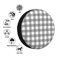 Salouo Gray Checkboard Print Spare Tire Cover 1417 inch Spare Tire