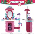 thumbnail image 6 of Vecukty Makeup Play for Toddlers, Vanity for Girls, Princess Beauty Mirror and 39 PCS Play Set for Fashion Beauty Set, Christmas Birthday Toys Gifts, 6 of 8
