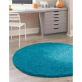 thumbnail image 1 of Unique Loom 3151397 Tapis Rond Shag Uni 7 x 7 Pieds, Turquoise, 1 of 15