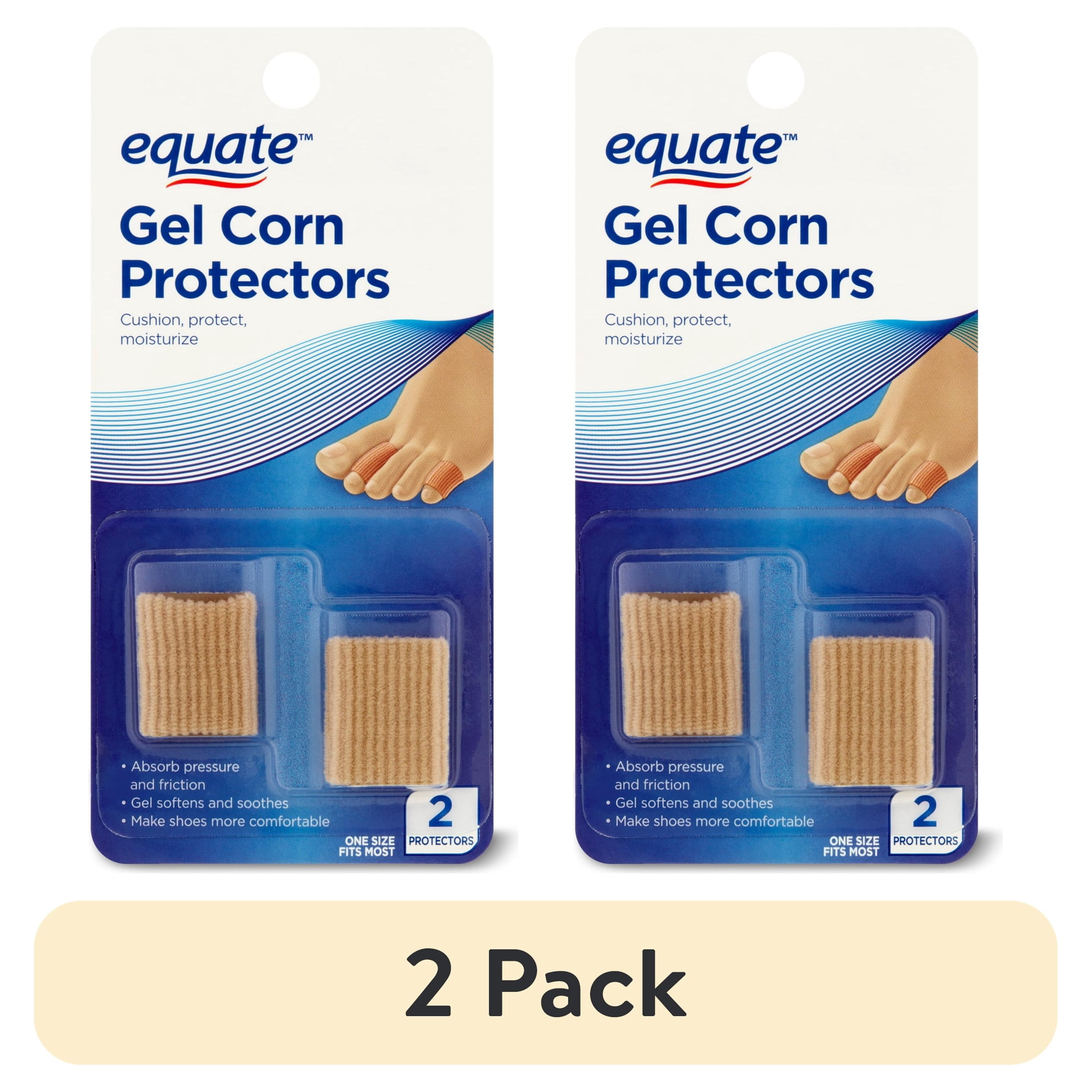 (2 pack) Equate Gel Corn Protectors, 2 Count