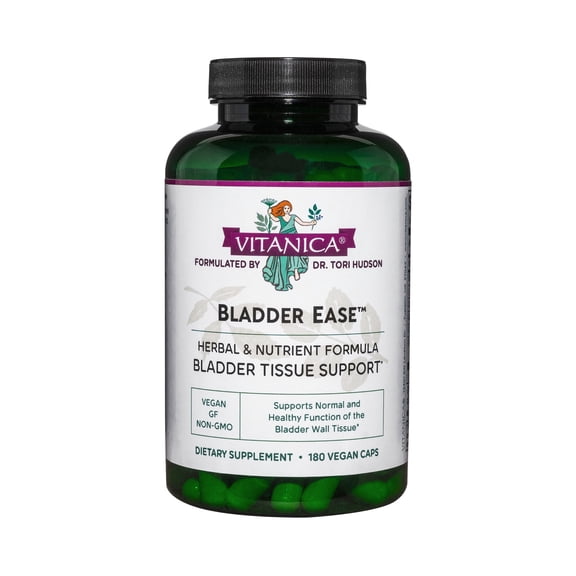 Vitanica Bladder Ease, Bladder Support, Non-GMO, Vegan, 180 Capsules