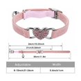 thumbnail image 2 of Collar para gatos en forma de corazón con cinturón de seguridad y cascabel de diamantes de imitación para gatitos y perros pequeños Rosa, 2 of 5