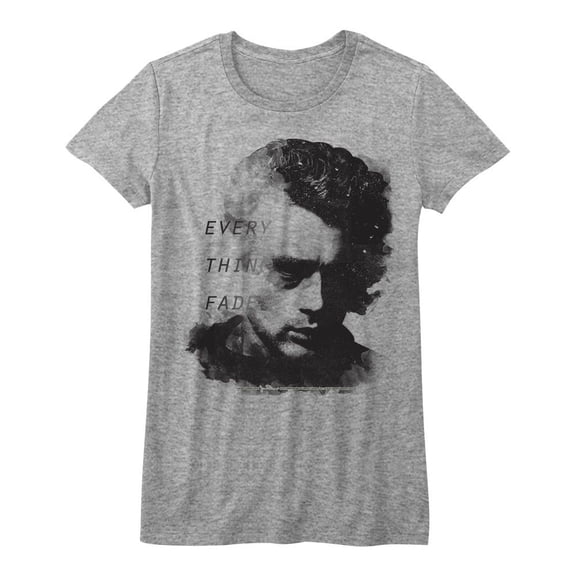 James Dean Everything Fades Gray Heather Junior Women's T-Shirt