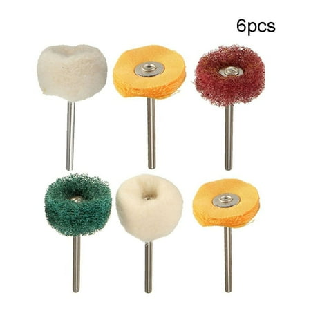 

BCLONG 6Pcs Set Nylon Cloth Polishing Wheel Rotary Tool Buffing Pad For Jewelry Metal