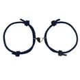 thumbnail image 2 of opvise 2 Pcs Attractive Bracelet Perfect Gifts Alloy Exquisite Magnetic Heart Couple Hand Chain for Daily Use, 2 of 8