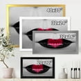 thumbnail image 4 of Designart 'Red Heart In Monochrome Lips' Modern Framed Art Print, 4 of 4