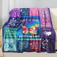 thumbnail image 4 of Blanket For Girls, Just A Girl Who Loves Butterflies Plush Fleece Throw, 4 of 7