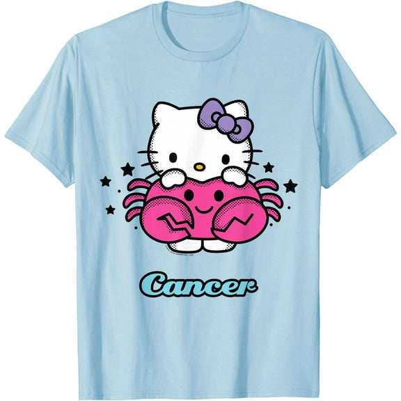 Hello Kitty Birthday Zodiac Cancer DTG Print Unisex T-Shirt