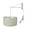 Textured Oatmeal, variant on MAST Plug-In Wall Mount Pendant, 2 Light White Cord/Arm with Diffuser, Granite Gray Shade 18x18x10