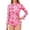 Z-Hot Pink355, variant on WhouRiu Big Girl's One Piece Swimsuit Heart Print Long Sleeve Zip Rash Guard Beach Training Bathing Suit