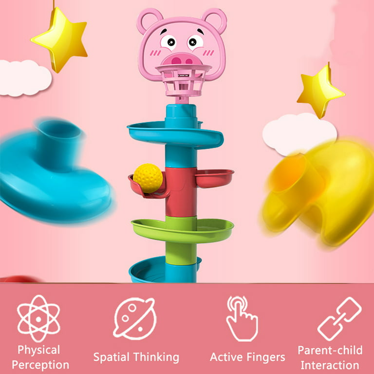 5 Layer Ball Drop And Roll Swirling Tower Baby Toys For 1 Year Old, Toddler  Early Development Education