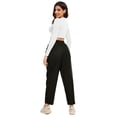 thumbnail image 6 of Lumento Pants for Women Cargo High Waisted Casual Capri Pants Ladies Hiking Casual Streetwear Pants, 6 of 8