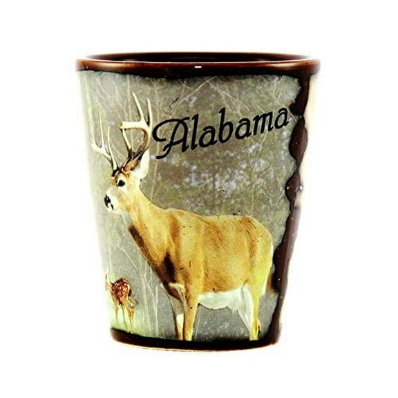 Alabama Full Wrap Deer shot glass lpc