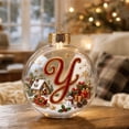 thumbnail image 5 of PLPPYFS Light Up Christmas Ornament, Christmas Holiday Letter Acrylic Ball with Warm LED, Mini Holiday Christmas Tree Hanging Decoration with Letter Scene Lighted for Window Xmas, 5 of 7