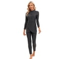 thumbnail image 6 of IBTOM CASTLE Womens Muslim Islamic Long Sleeve Burkini Swimsuits Swimwear Modest Hijab Top+Pants Rashguard Full Cover Floral Bathing Suit L Gray, 6 of 8