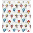 thumbnail image 3 of Ambesonne Vintage Shower Curtain, Clouds Hot Air Balloons, 69"Wx70"L, Multicolor, 3 of 3