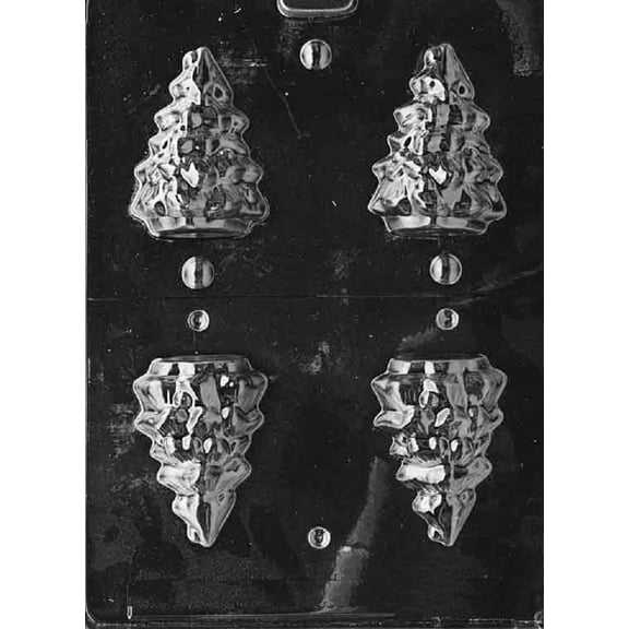 Grandmama's Goodies C145 3D Christmas Tree Chocolate Christmas Candy Soap Mold with Exclusive Molding Instructions