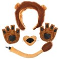 thumbnail image 4 of 1 Juego de guantes de disfraz de León, oreja, nariz, cola, pata, Animal, accesorios de disfraz para fiesta de disfraces, 4 of 8