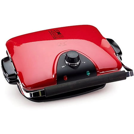 George Foreman 9-Serving Classic Plate Electric Grill and Panini Press,  Silver, GR144 