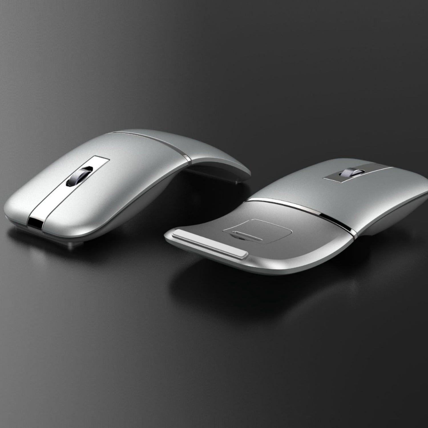 Dual Mode Wireless Bluetooth Mouse, Rechargeable Ultra Slim Silent Computer Mouse for Laptop PC