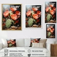thumbnail image 4 of Designart "Red Gem Cactus Flowers" Cactus Wall Art Living Room, 4 of 7