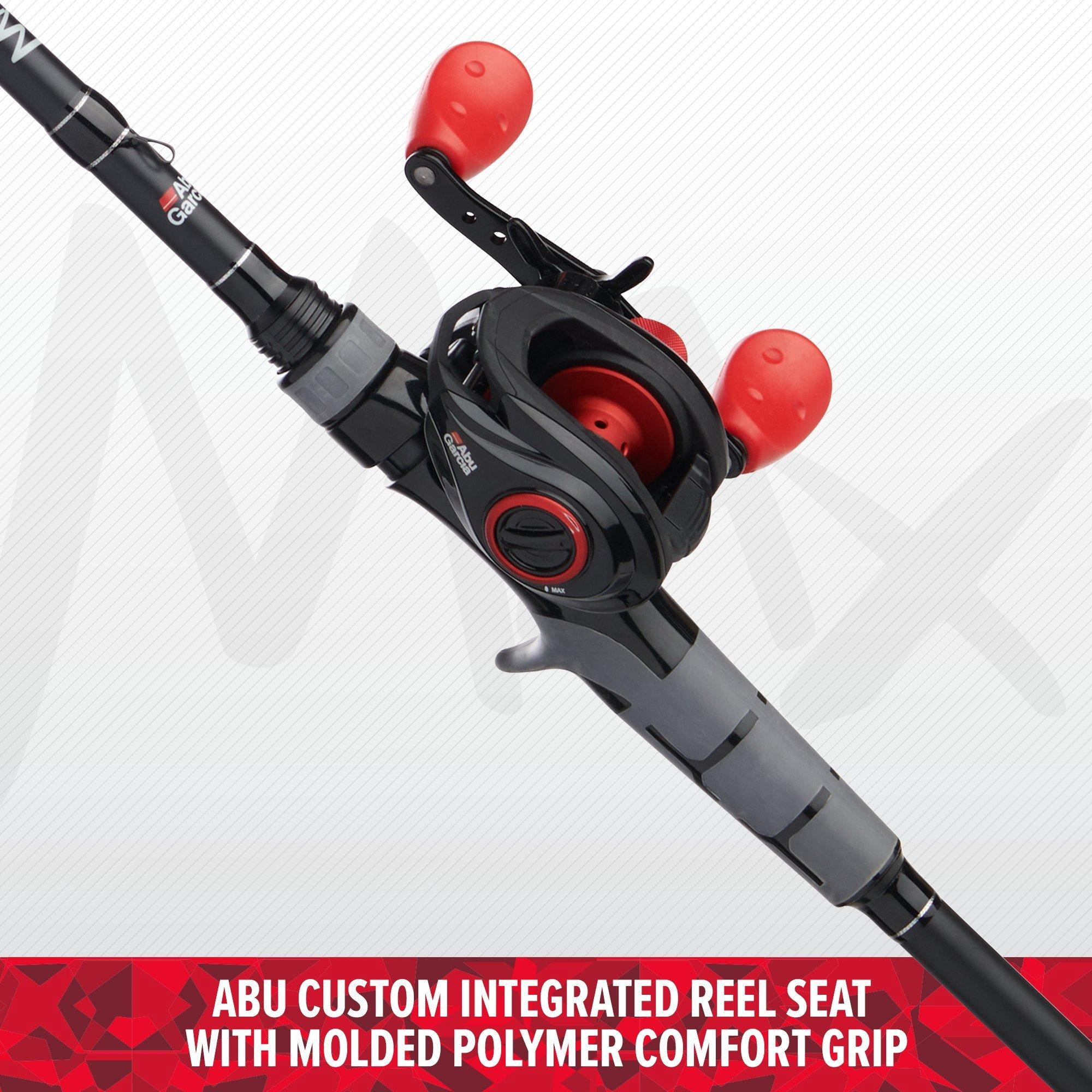 abu garcia black max x combo Baitcast An aluminum 90mm bent handle is furnished with large co Abu Garcia 7 Max X