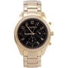 Caravelle 44L116 Women's Crystal New York Black Dial Chronograph Gold Tone Watch